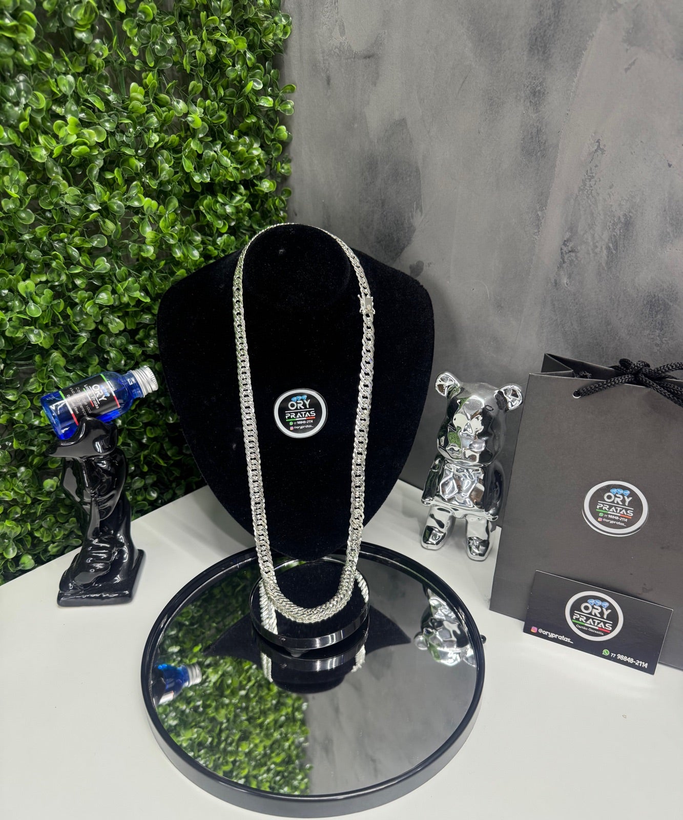 Prata maciça legítima 925 10’mm / 70cm