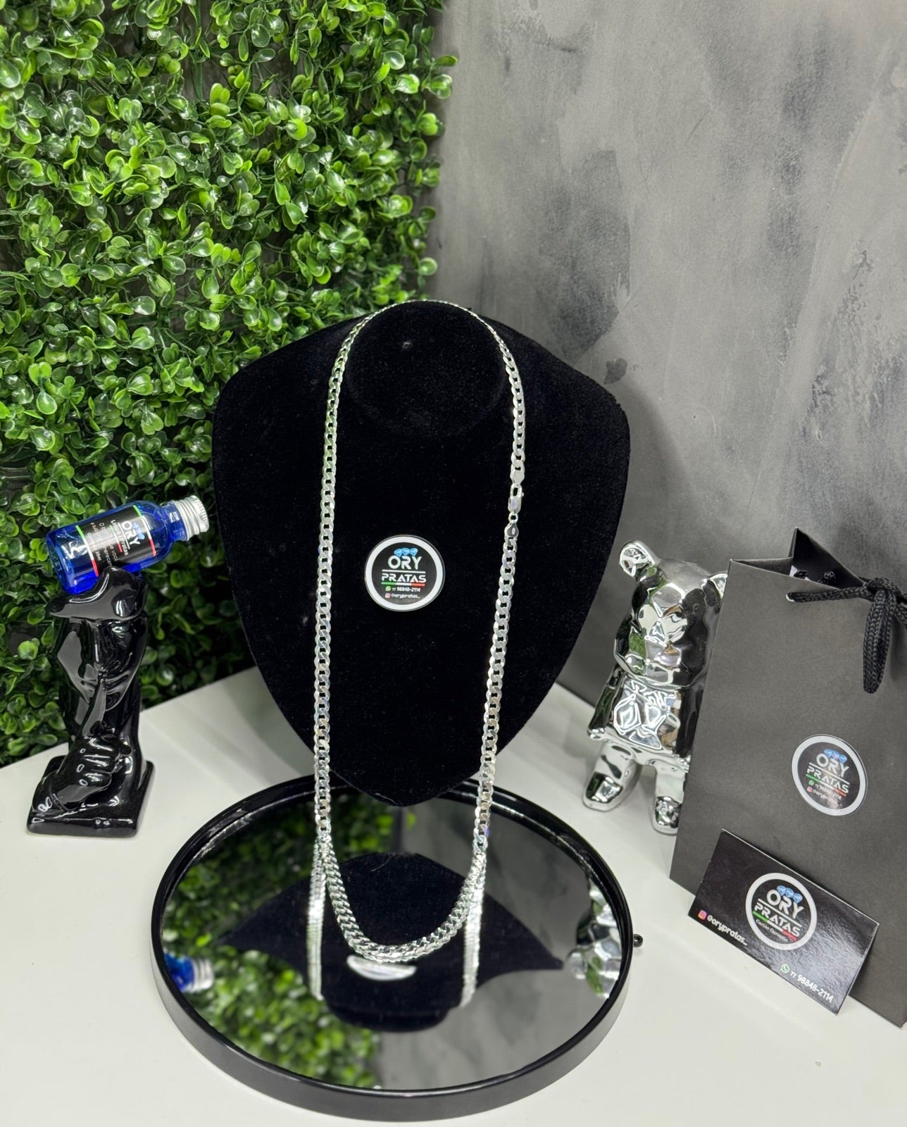 Prata maciça legítima 925 8’mm / 80cm