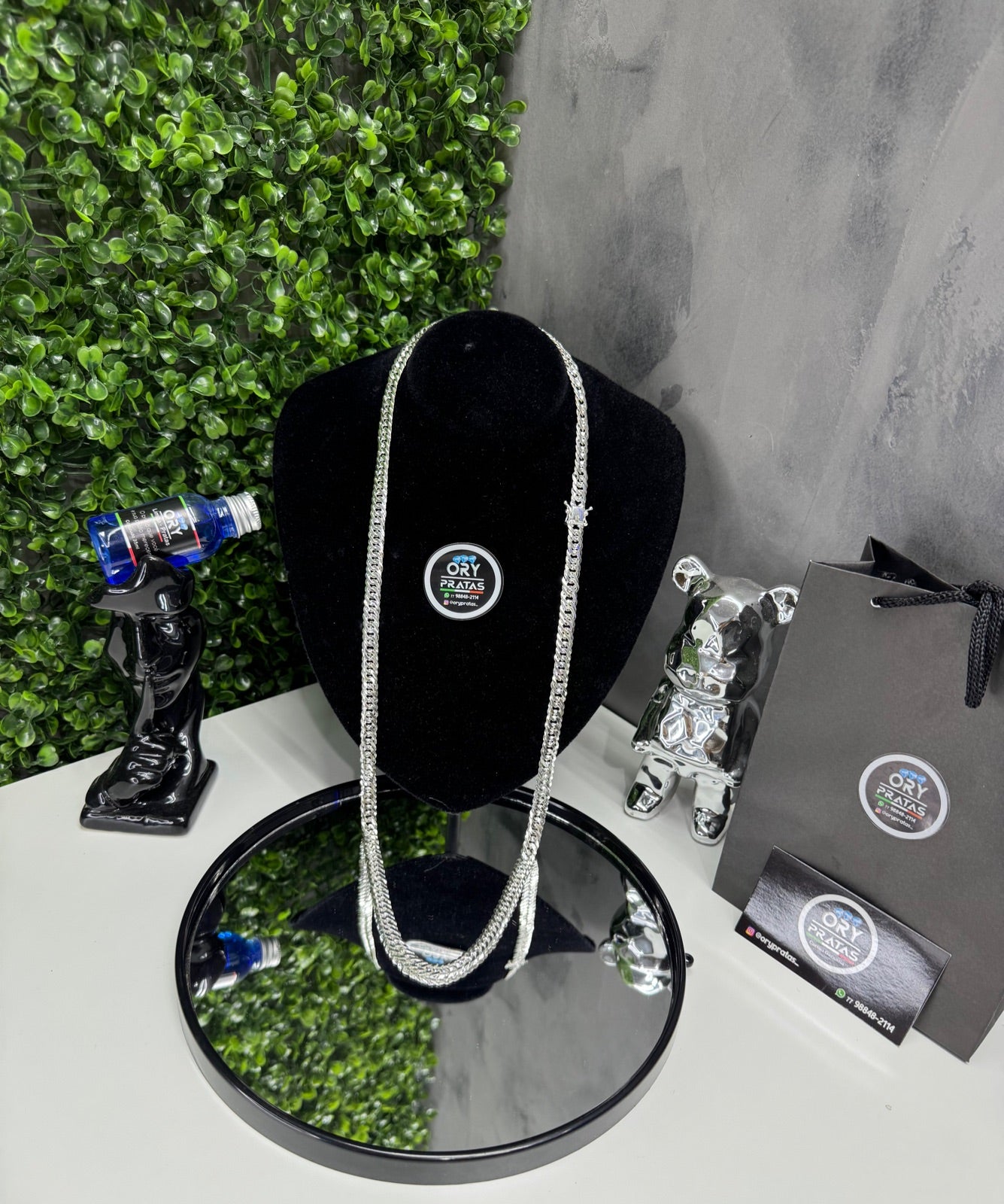 Prata maciça legítima 925 8’mm / 80cm