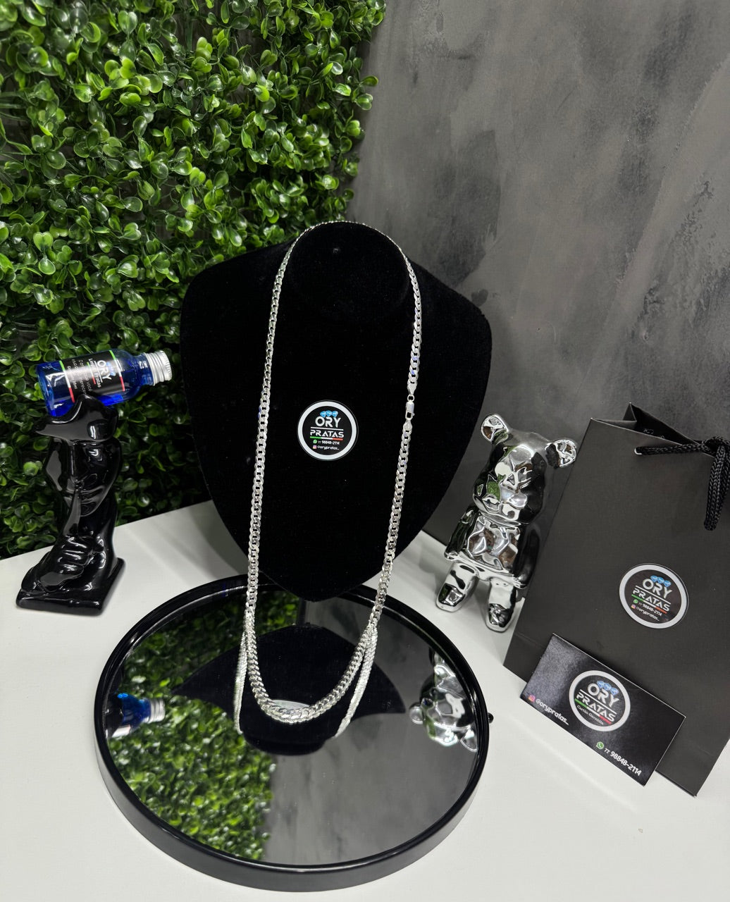 Prata maciça legítima 925 7’mm / 80cm