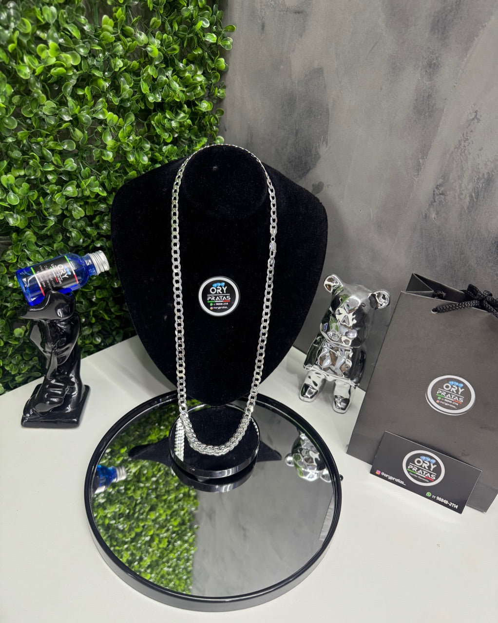 Prata maciça legítima 925 8’mm / 70cm