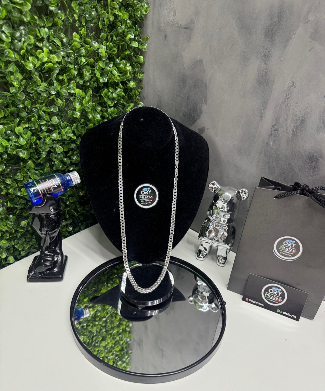 Prata maciça legítima 925 7’mm / 70cm